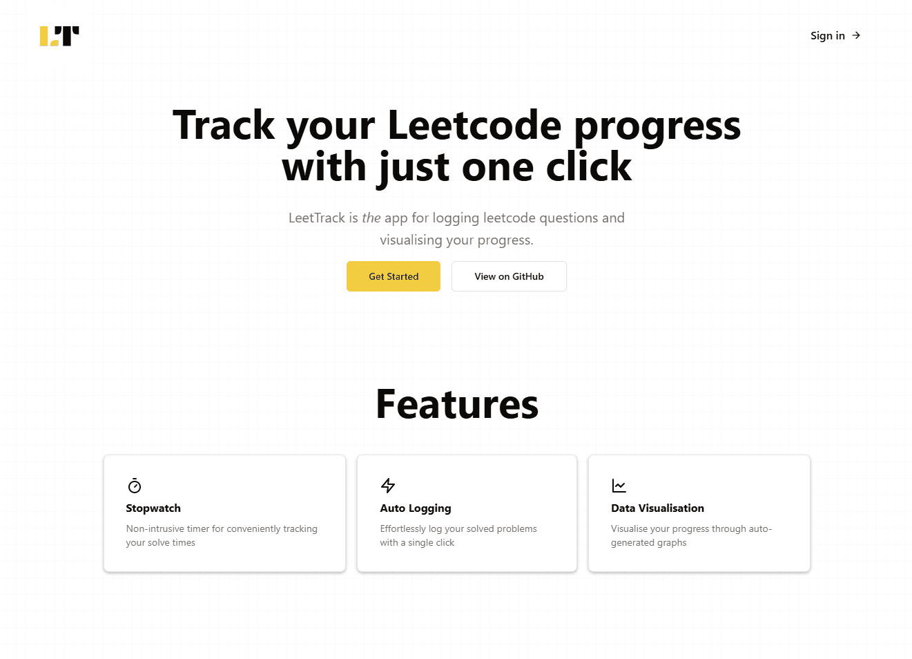 LeetTrack screenshot