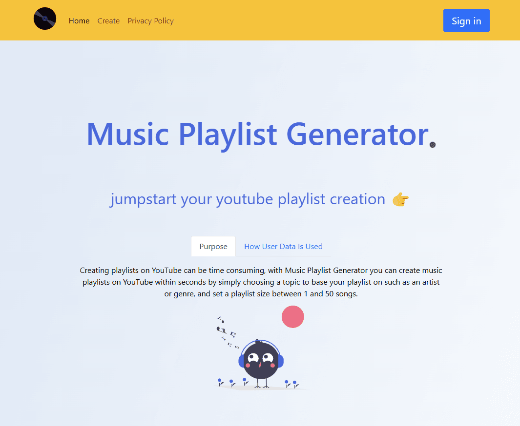 Music Playlist Generator screenshot